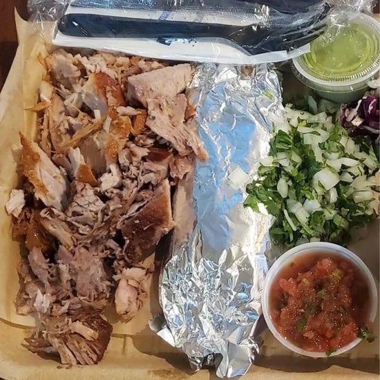 Pork Plate — slow-smoked pulled pork with sides